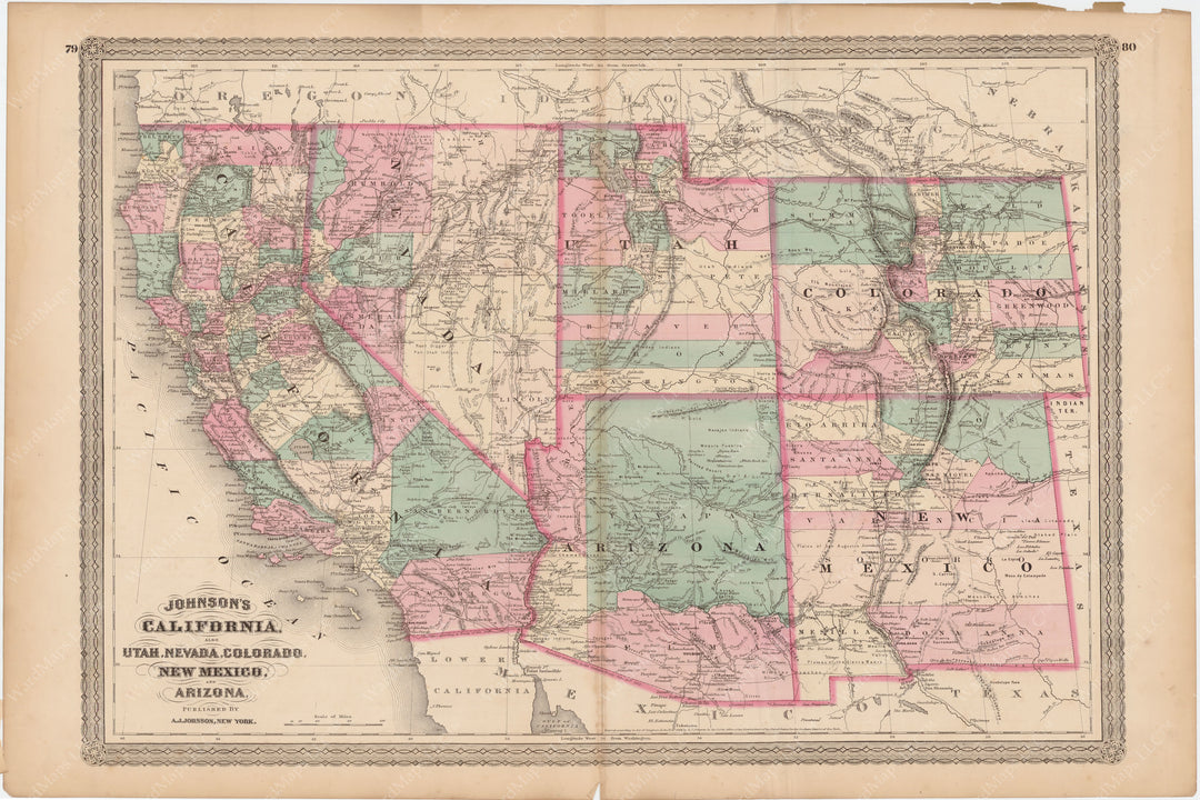 Arizona, California, Colorado, Nevada, New Mexico, and Utah 1873