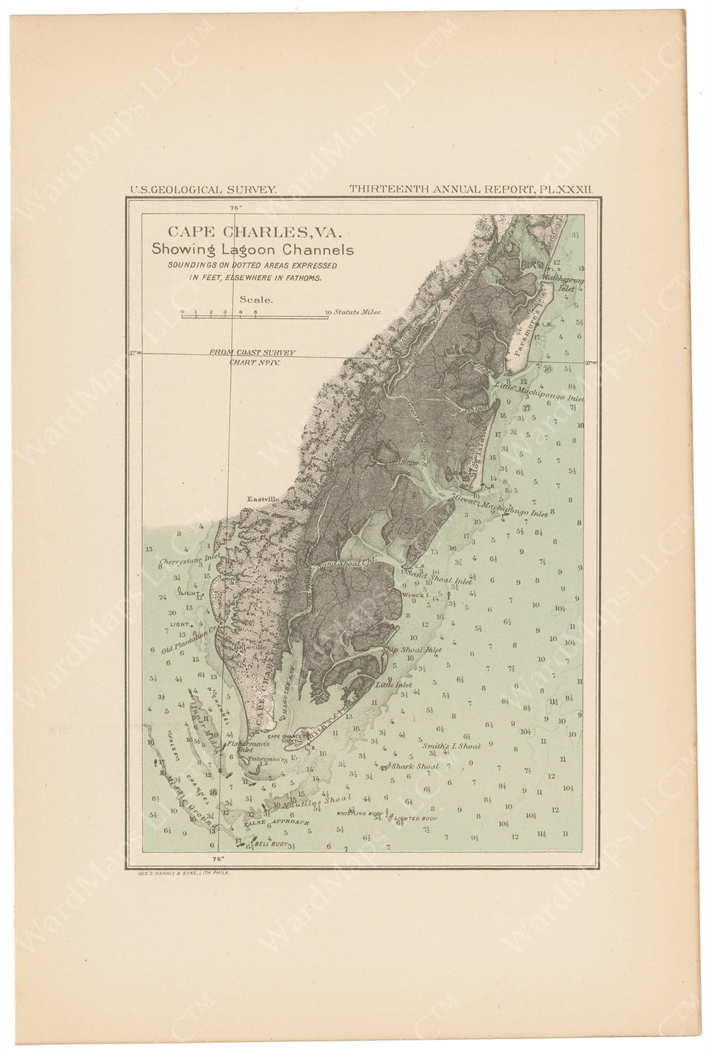USGS Virginia: Cape Charles Lagoon Channels 1893