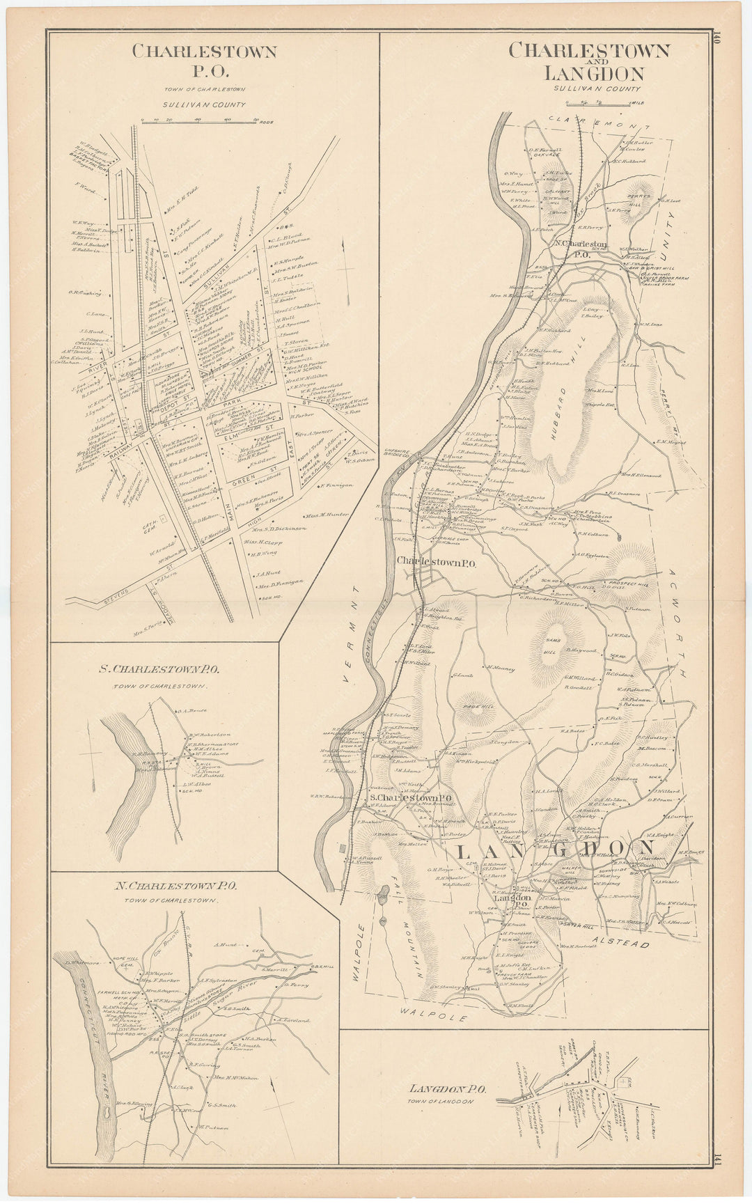 Charlestown and Langdon,  New Hampshire 1892