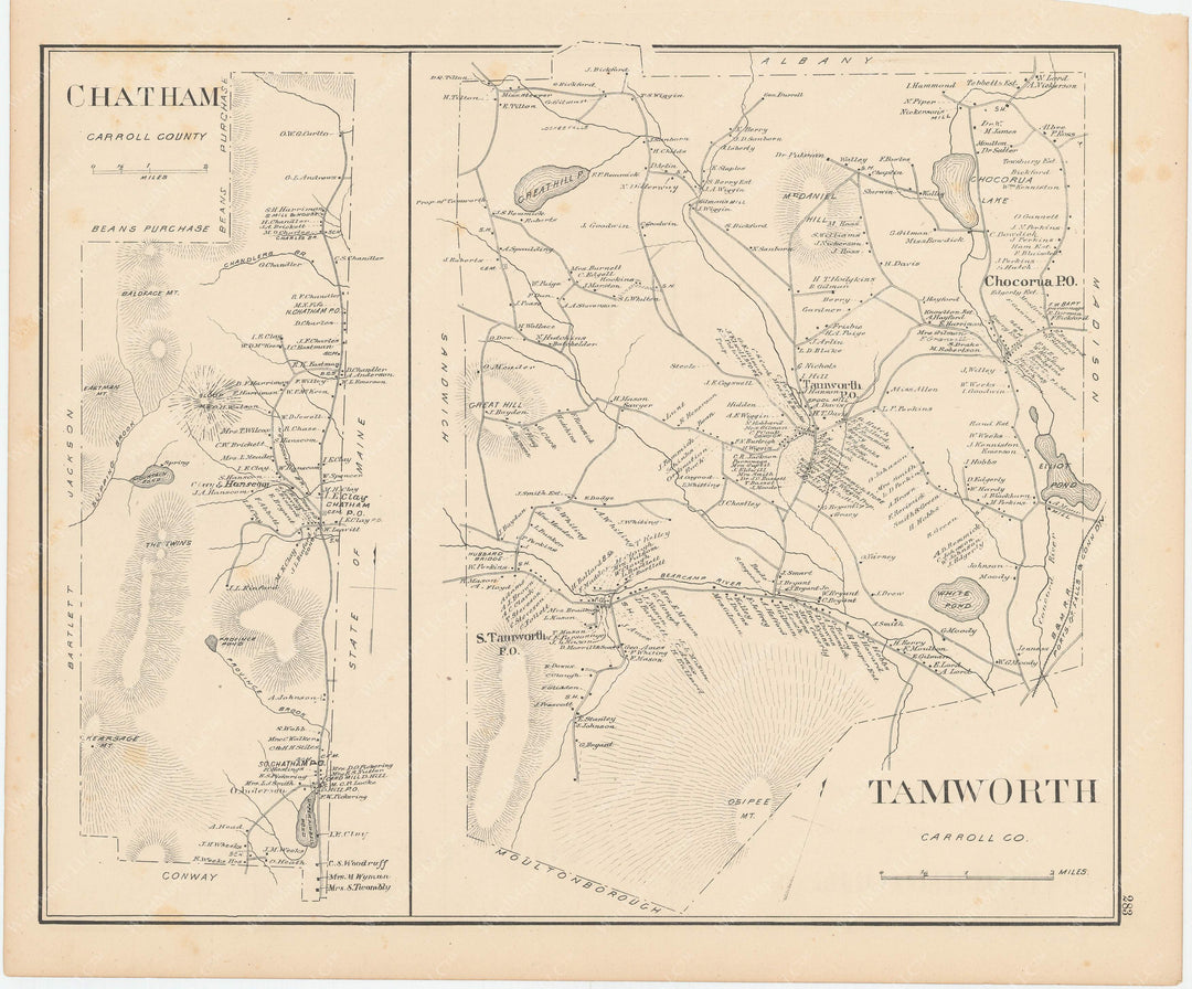 Chatham and Tamworth, New Hampshire 1892