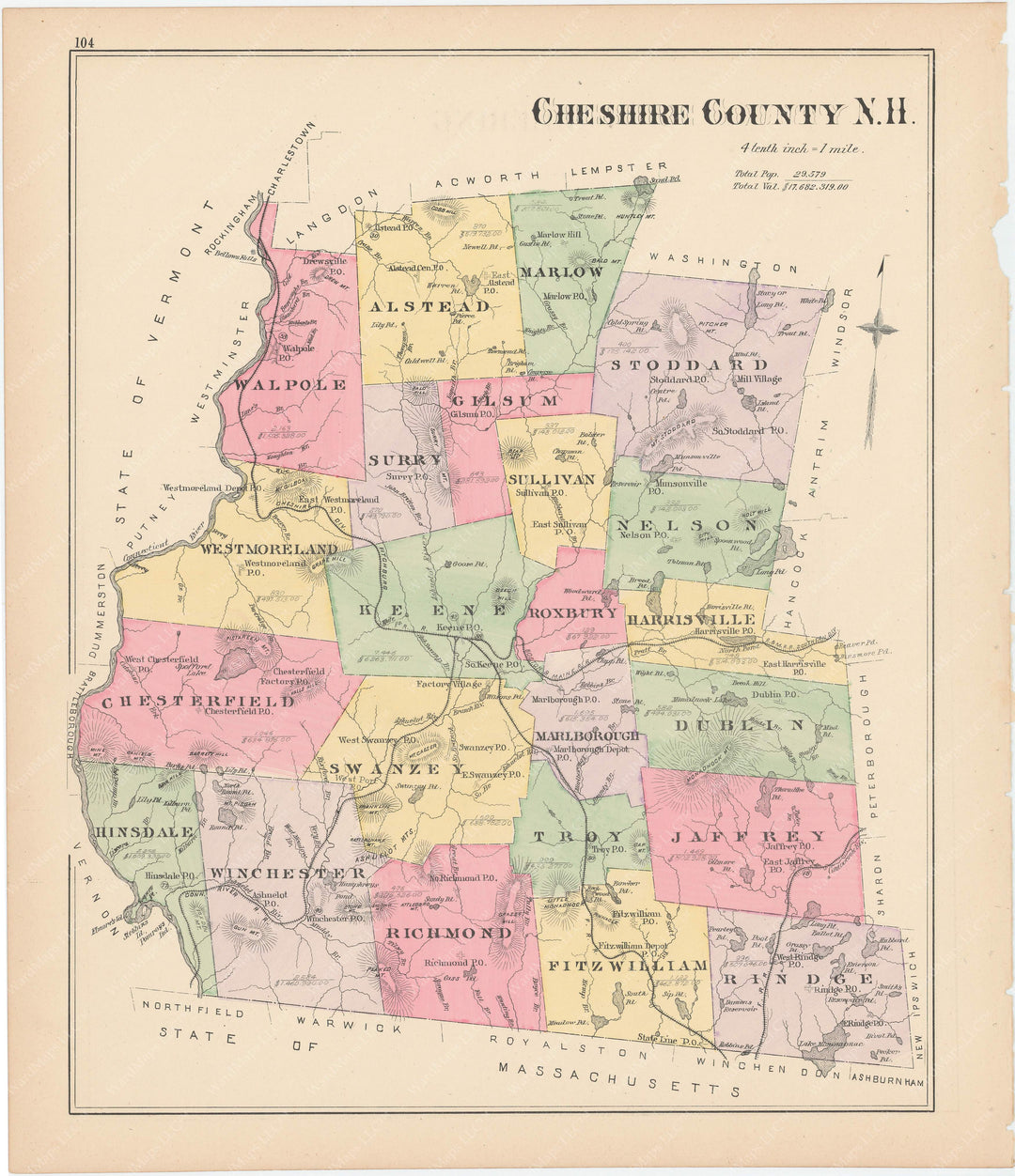 Cheshire County, New Hampshire 1892