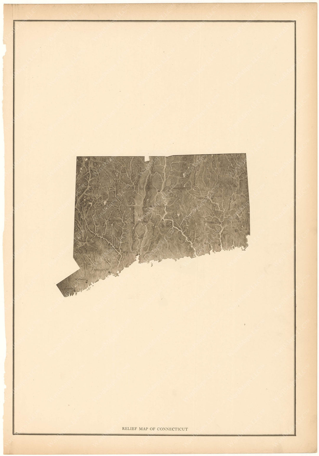 Connecticut 1912: Relief Map