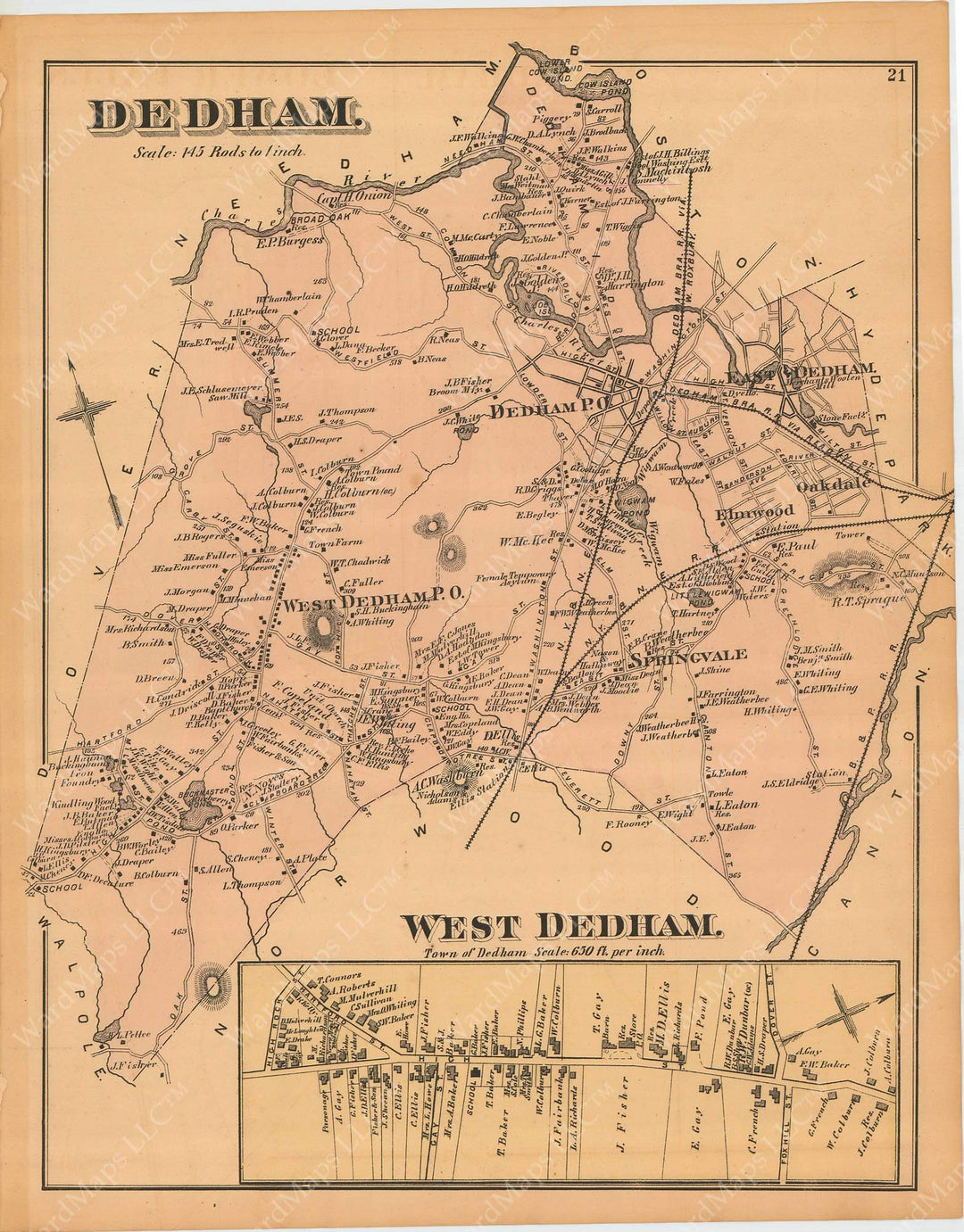 Dedham, Massachusetts 1876