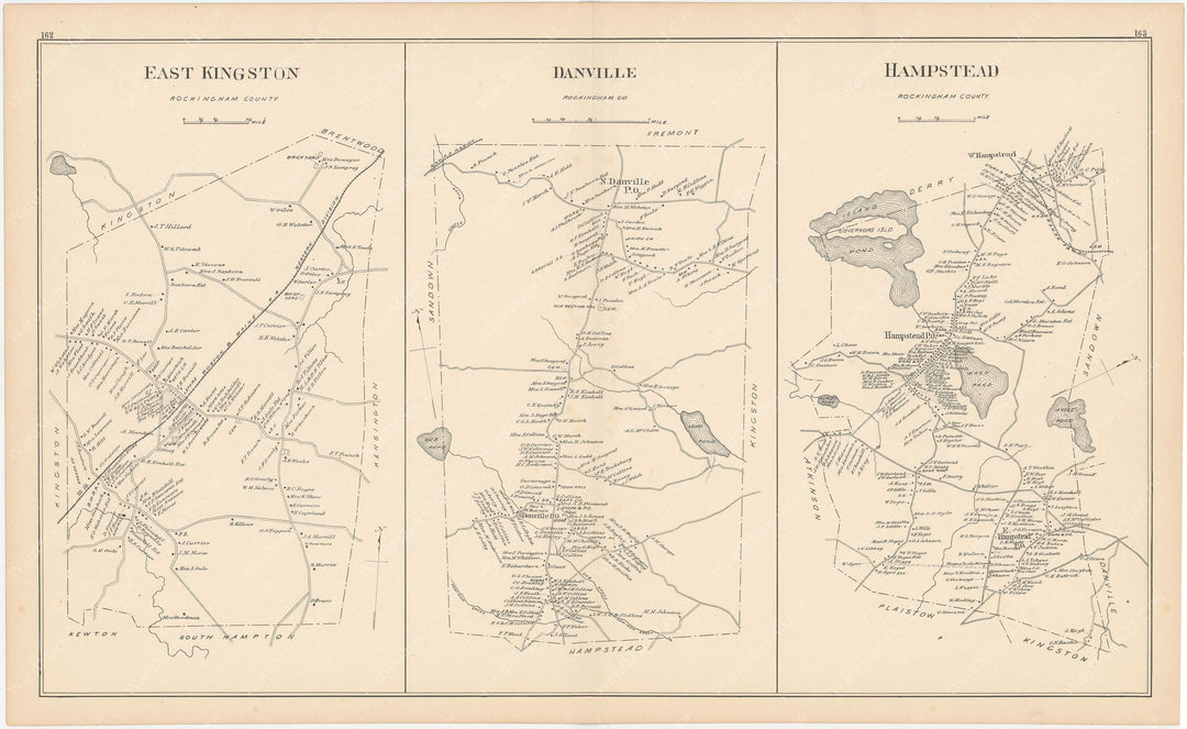 Danville, East Kingston, and Hampstead, New Hampshire 1892