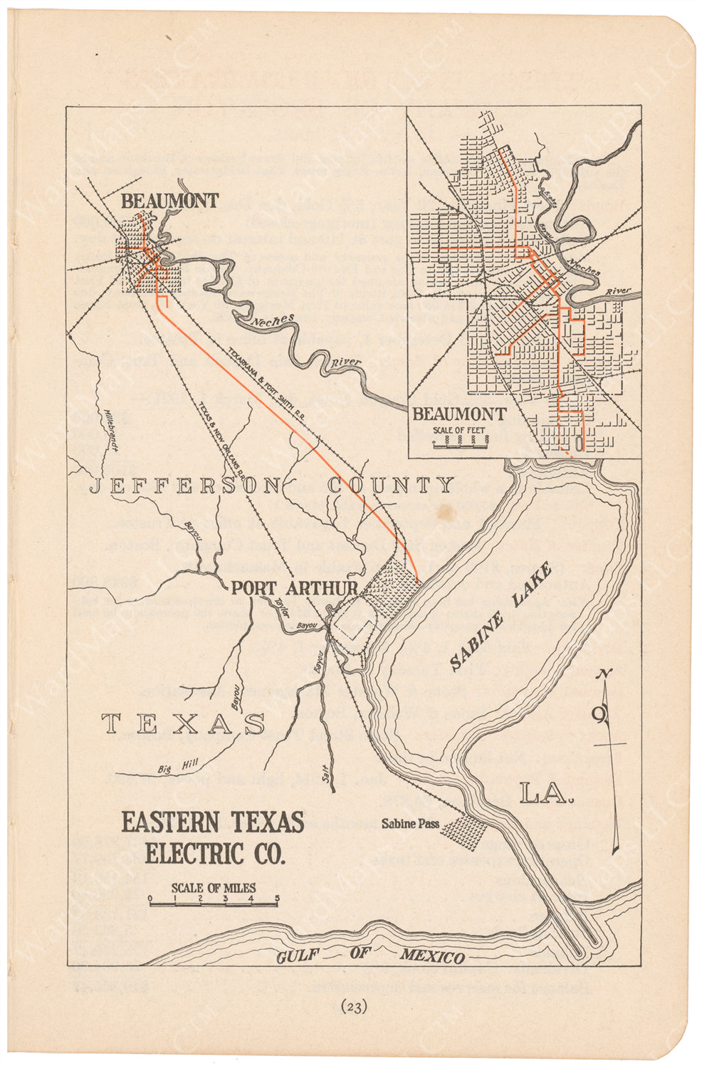 Eastern Texas Electric Company, Texas 1914 – WardMaps LLC