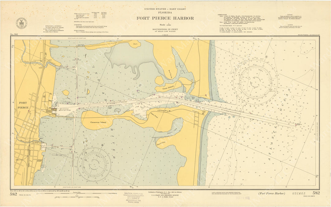 USC&GS Florida: Fort Pierce Harbor 1952