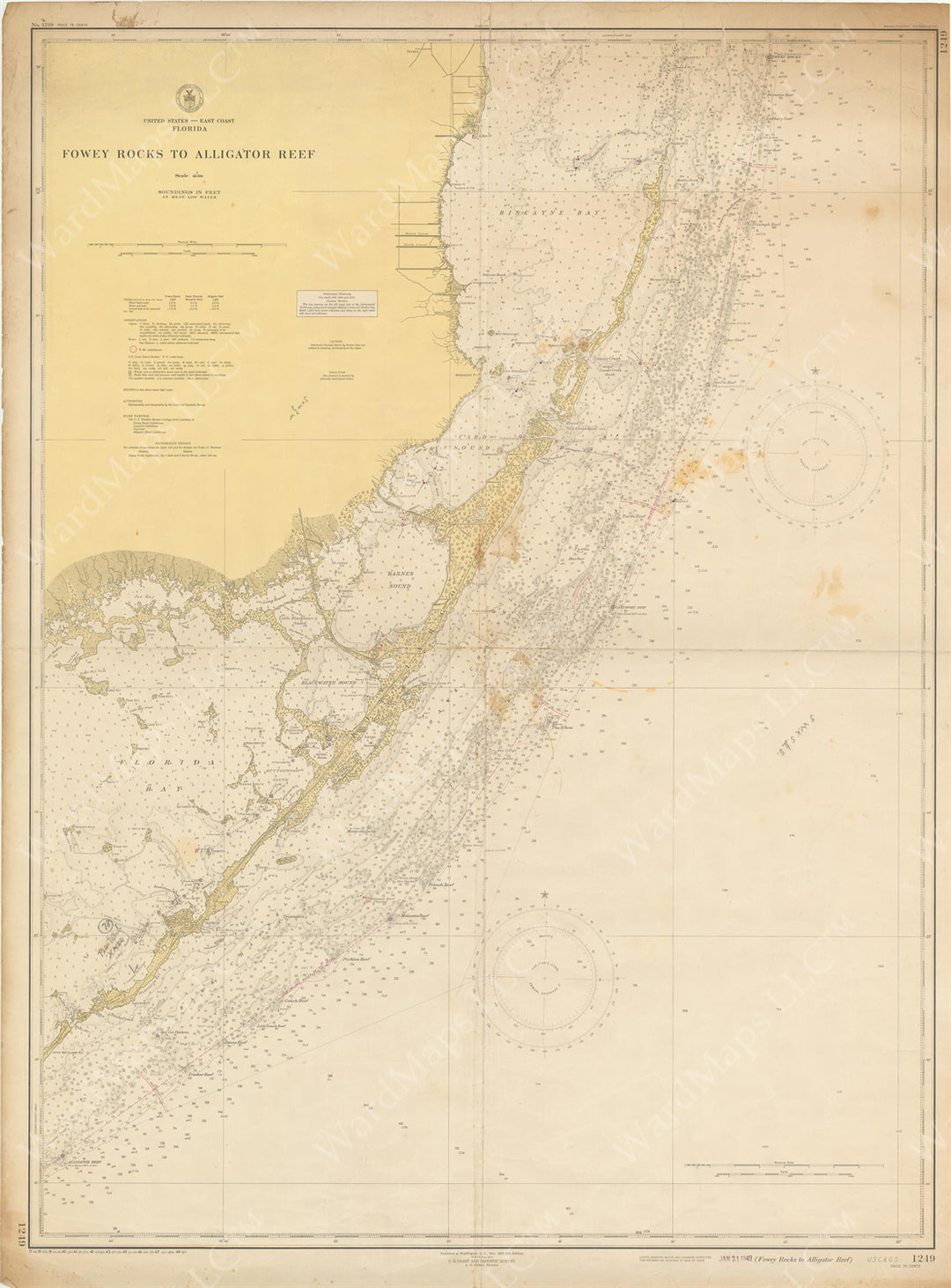 USC&GS Florida: Fowey Rocks to Alligator Reef 1948