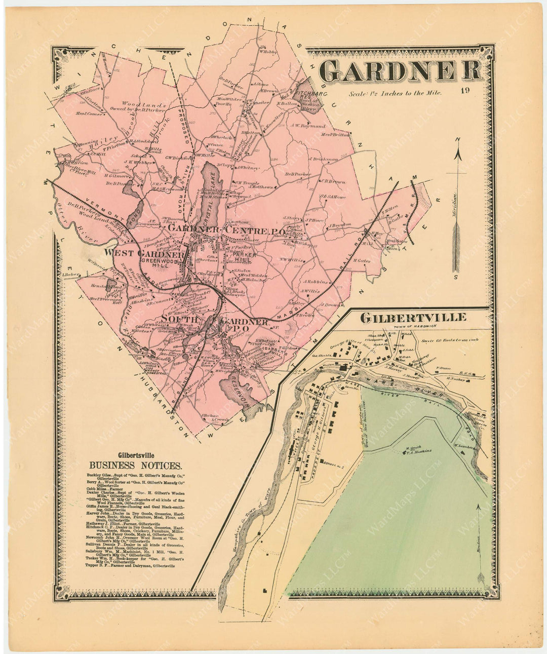 Gardner and Hardwick, Massachusetts 1870