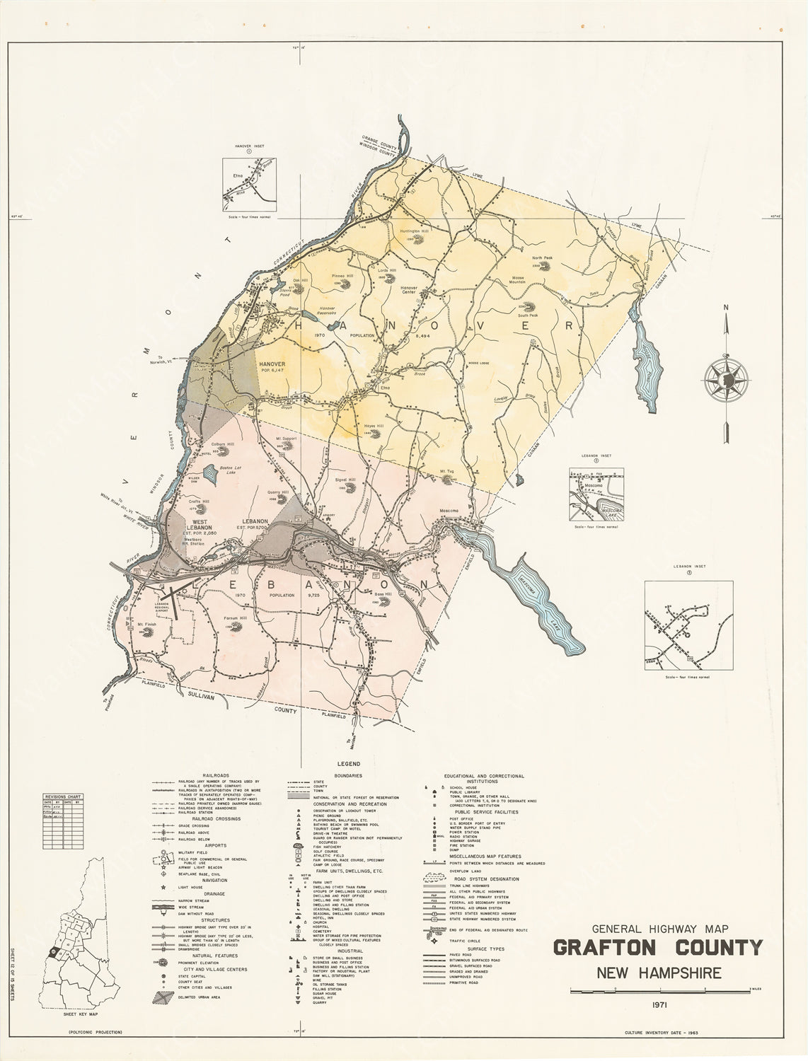 Custom 3d wooden map of Grafton County,New Hampshire,United States