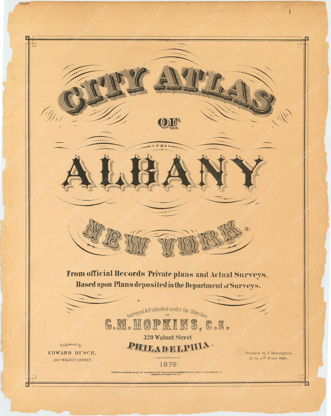 Albany, New York 1876 Title Page