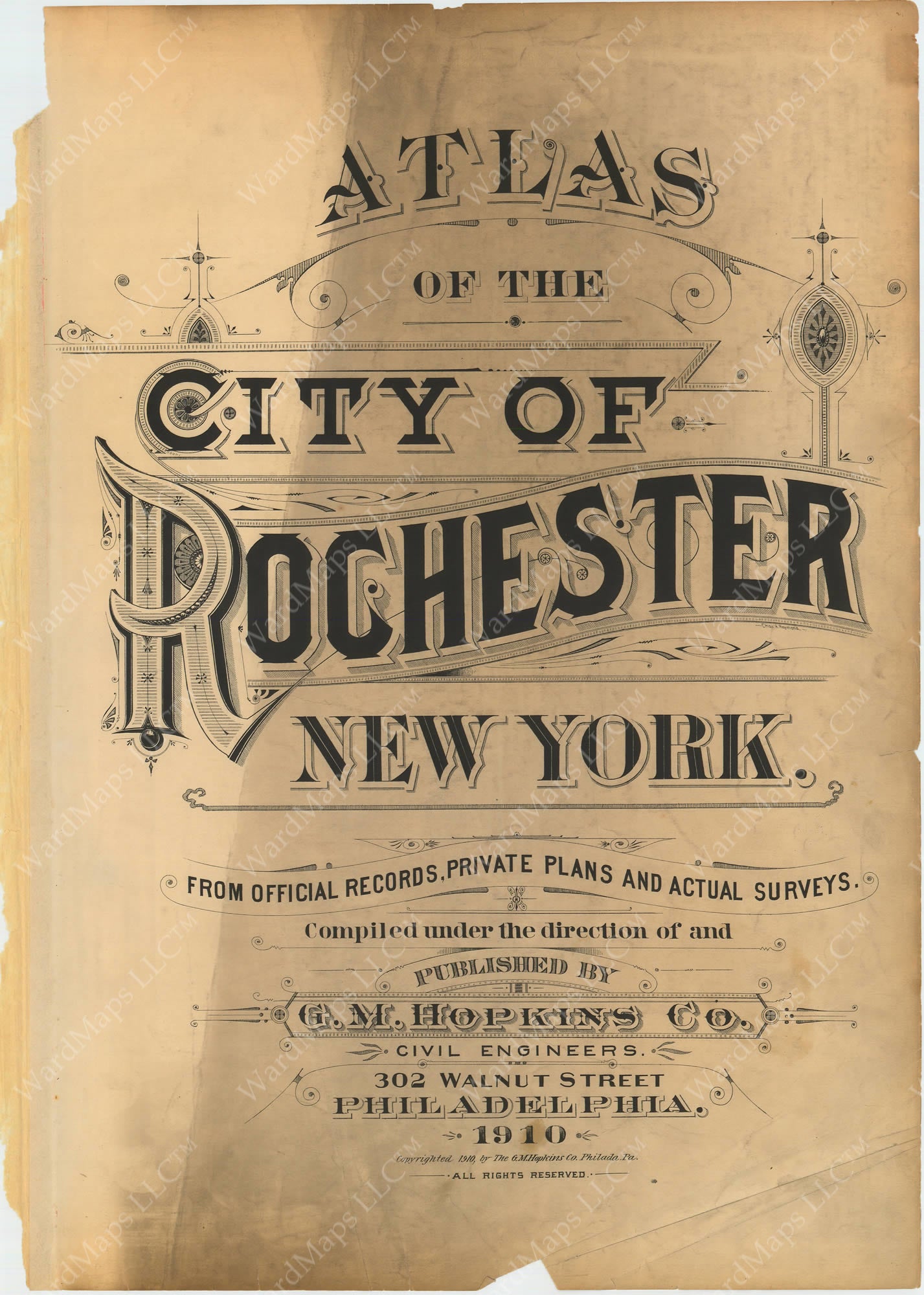 Rochester, New York 1910 Title Page WardMaps LLC