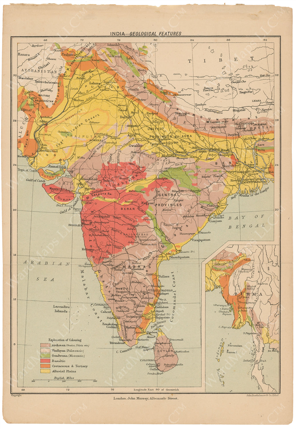 India 1903: Geological Features