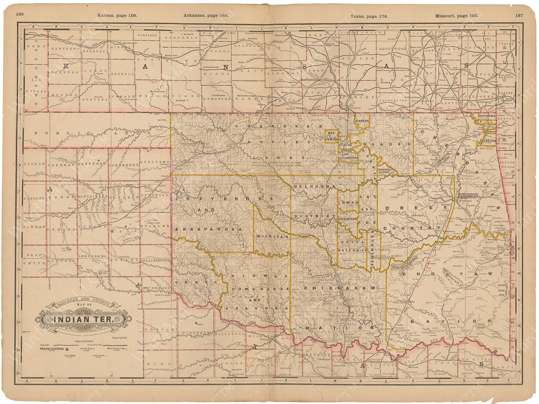 Oklahoma "Indian Territory" Circa 1890