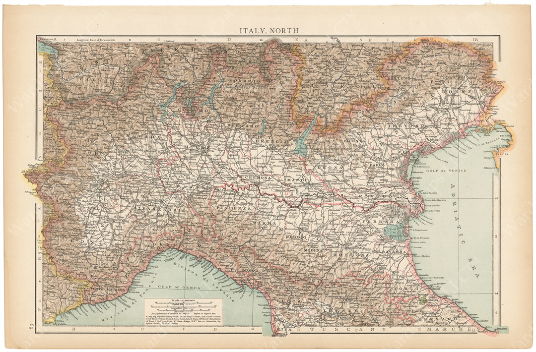 Italy 1895: Northern Part