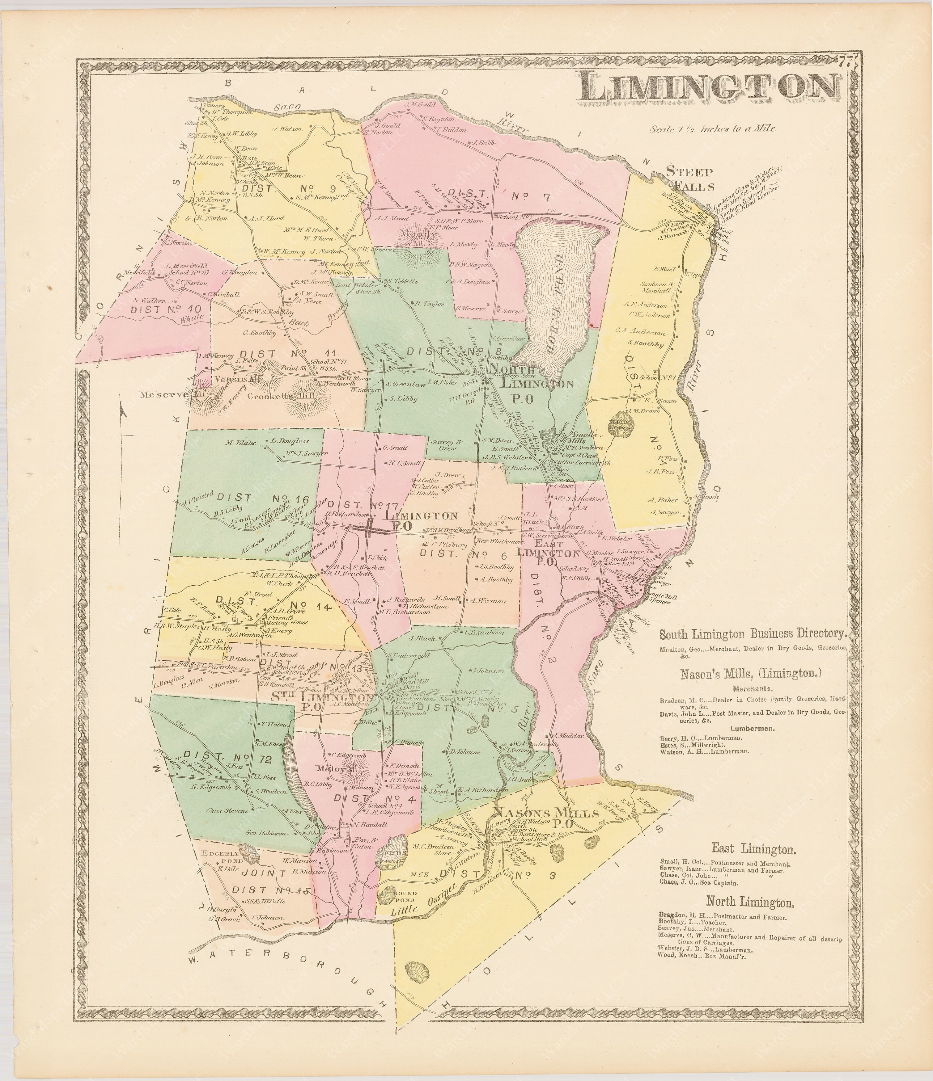 Limington Maine 1872 – Wardmaps Llc