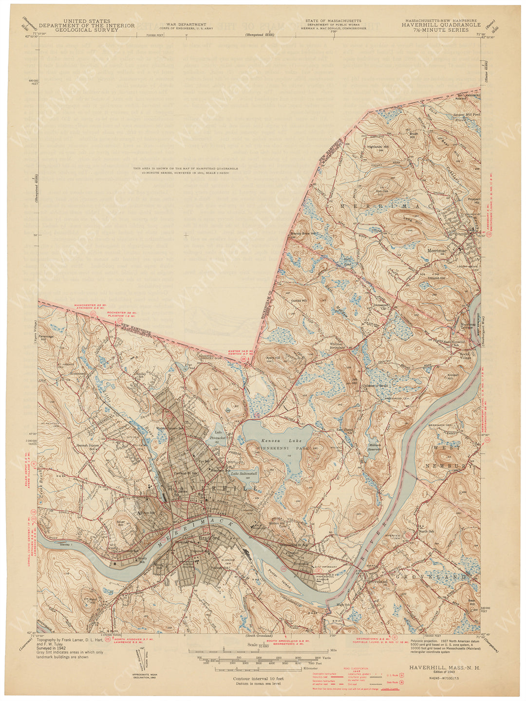 USGS Massachusetts: Haverhill Sheet 1943