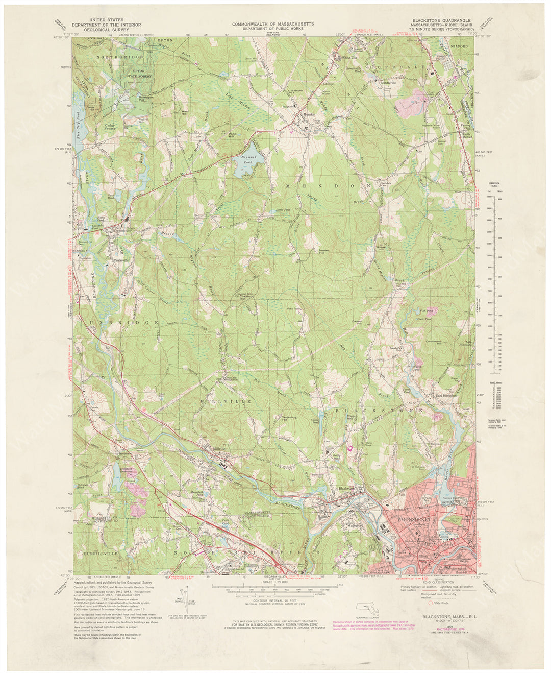 USGS Massachusetts and Rhode Island: Blackstone Sheet 1979
