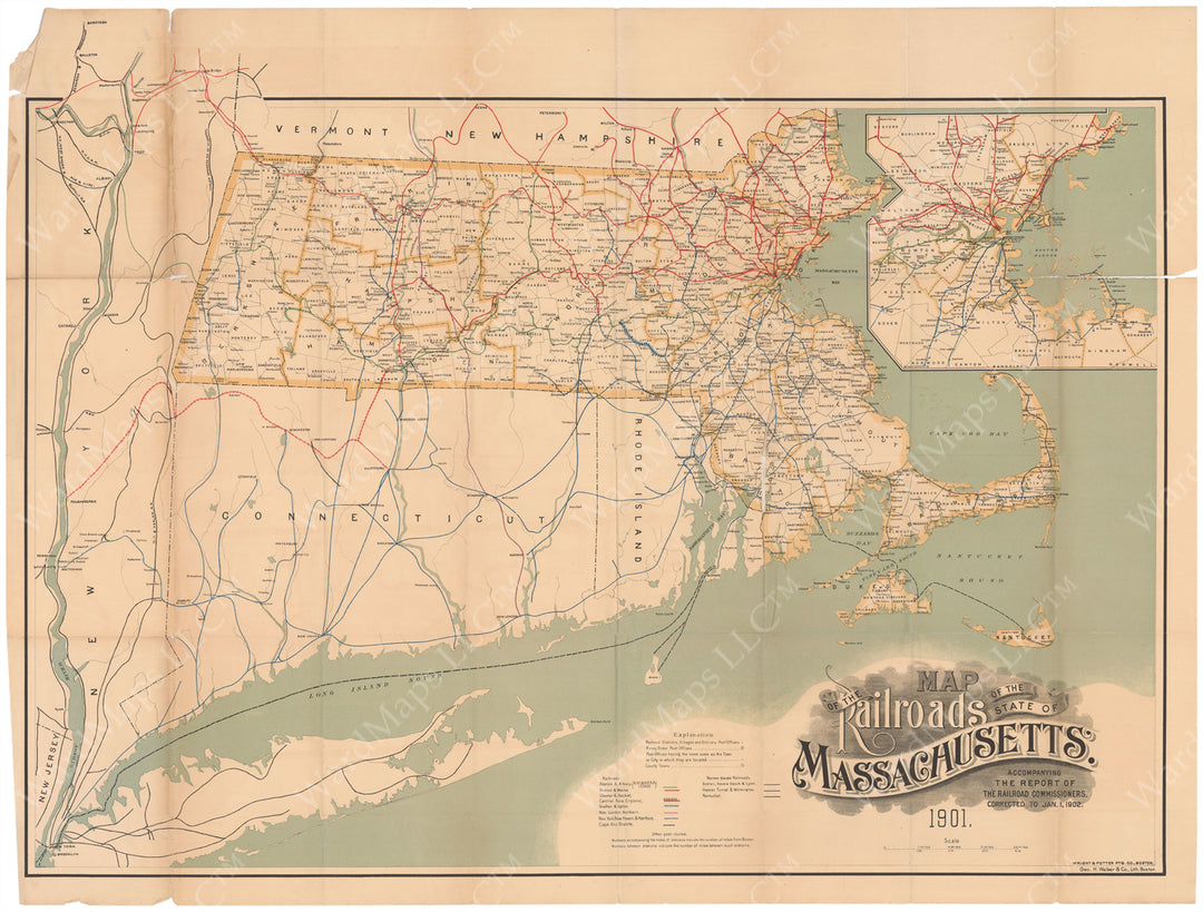 Massachusetts Railroads 1901