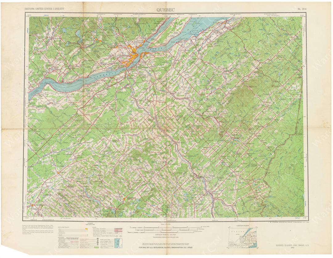 USGS Maine and Quebec: Quebec Sheet 1966
