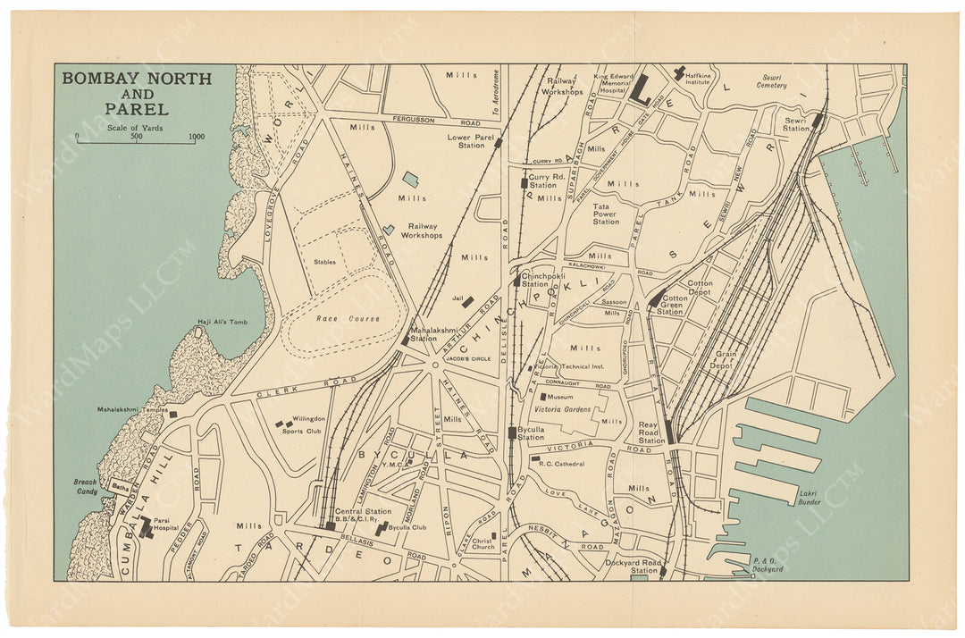 Bombay (Mumbai), India 1953: Bombay North and Parel