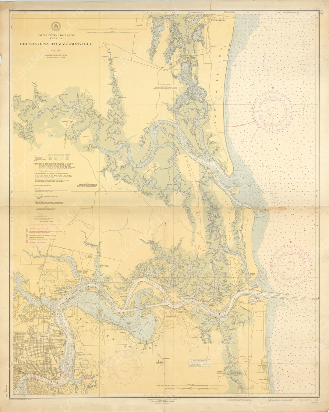 USC&GS Florida: Fernandina to Jacksonville 1952