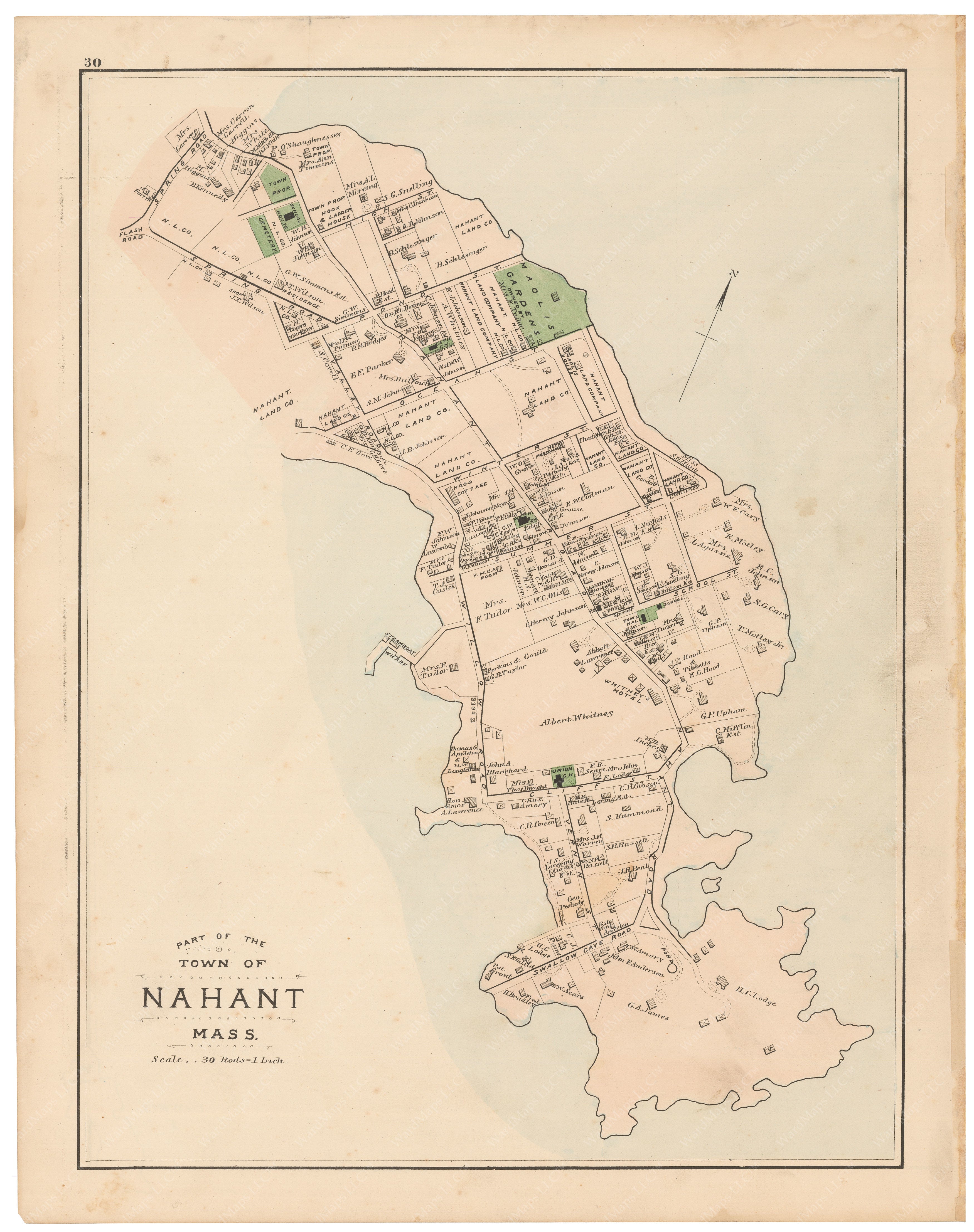 Nahant Center, Massachusetts 1884 – Wardmaps Llc