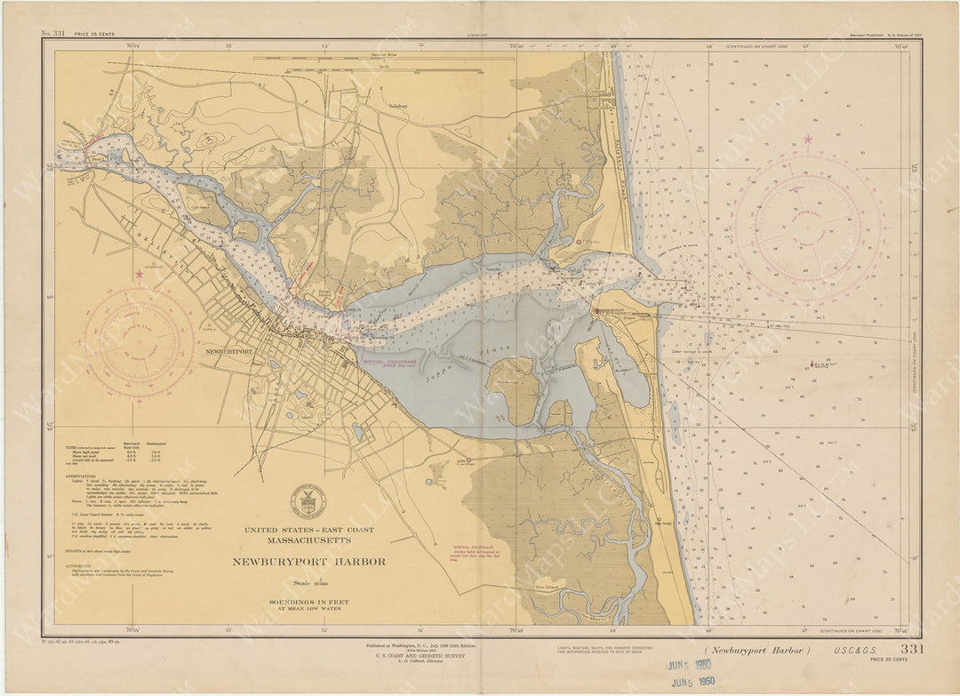 USC&GS Massachusetts: Newburyport Harbor 1949