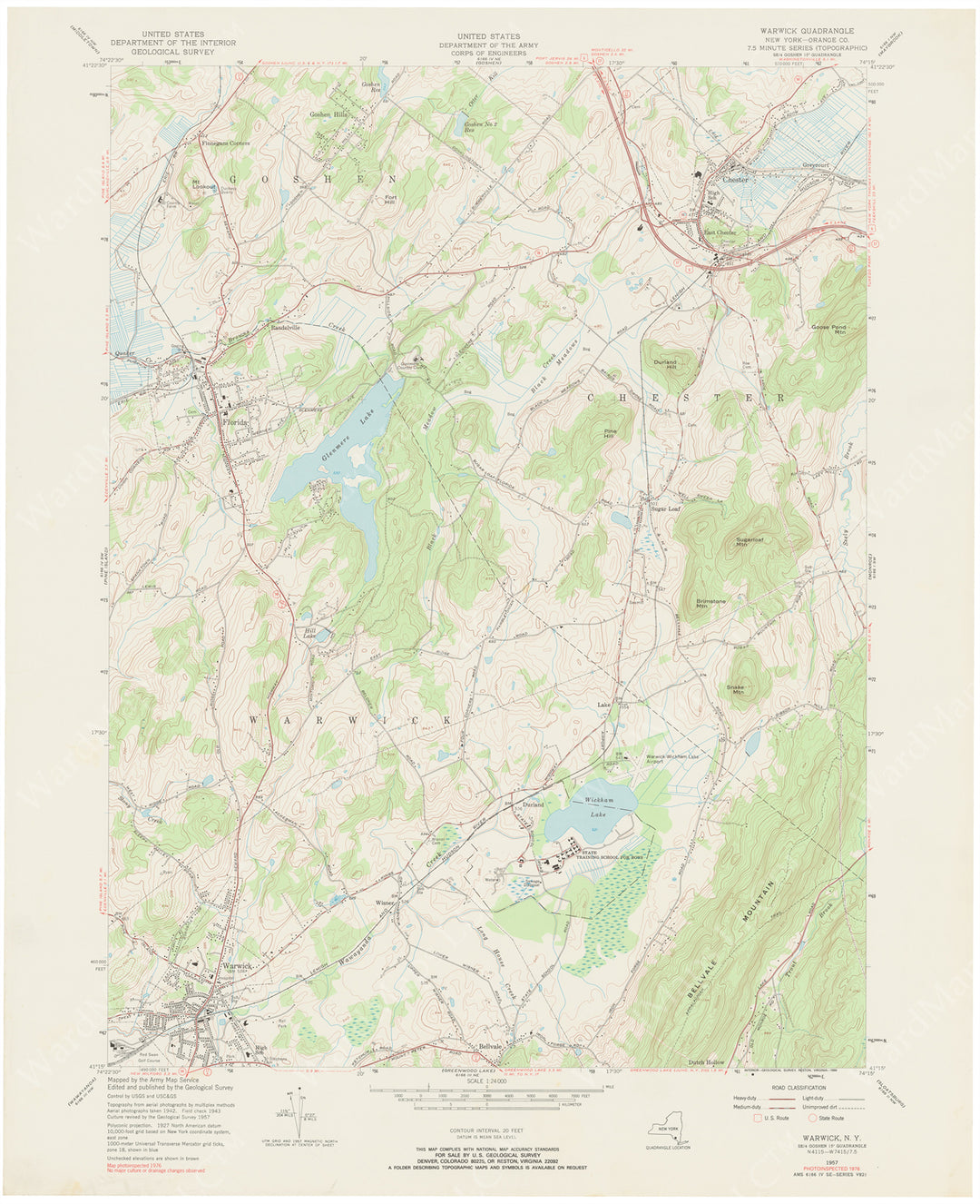 USGS New York: Warwick Sheet 1976