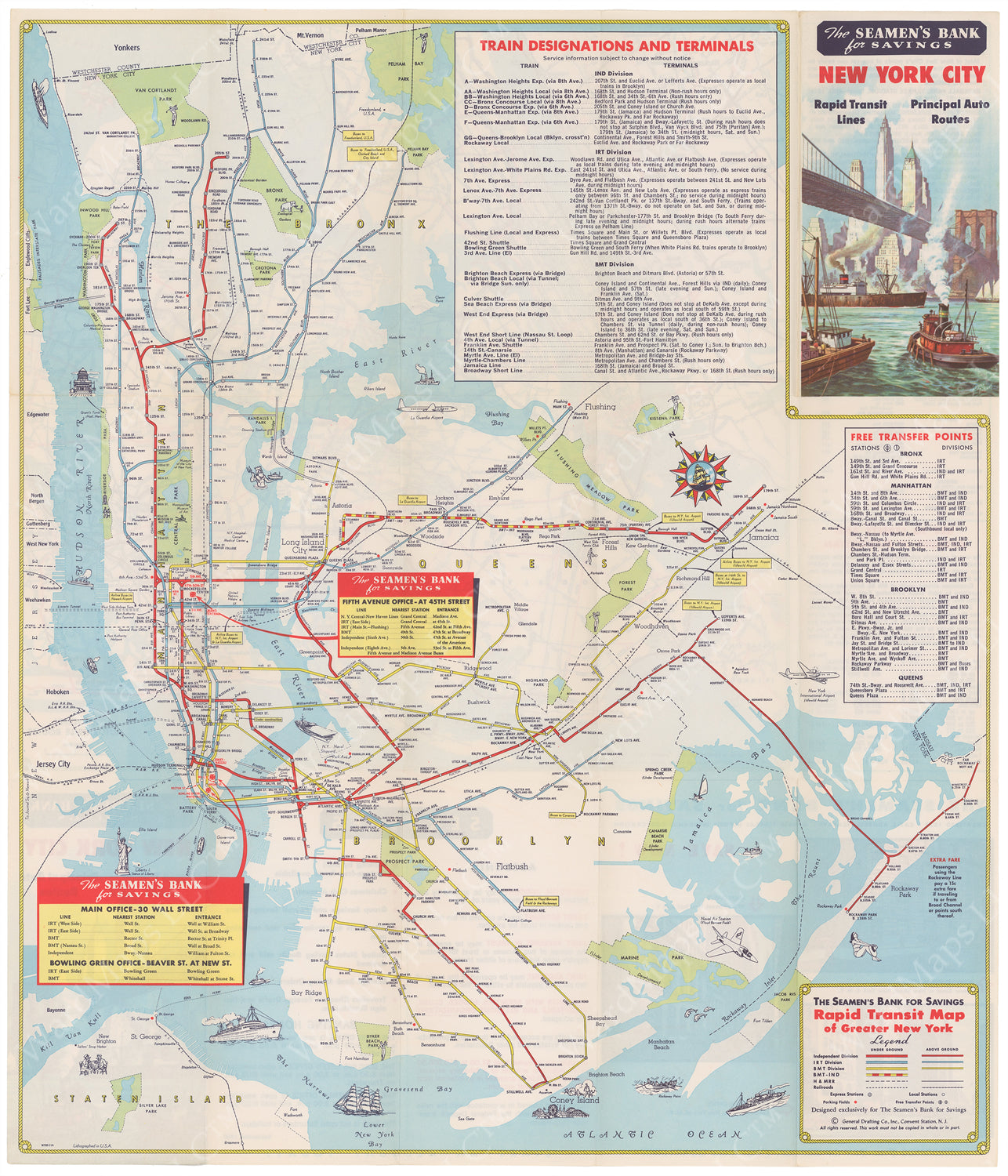 New York City Subway Map 1960 WardMaps LLC new-york-city-subway-map-1960-wardmaps-llc