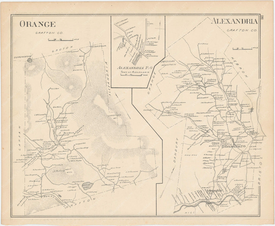 Alexandria and Orange, New Hampshire 1892