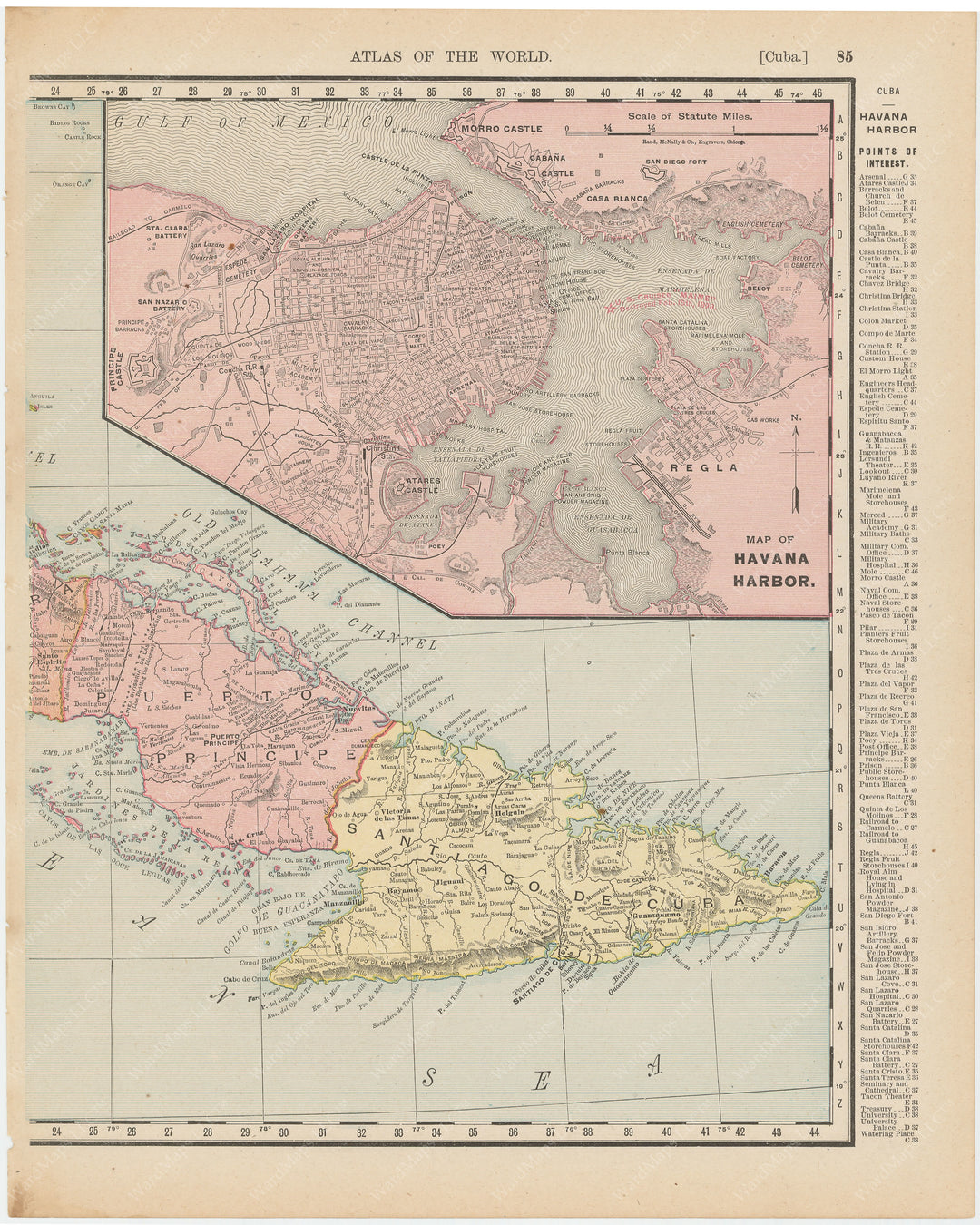 Cuba (East Part) and Havana 1900