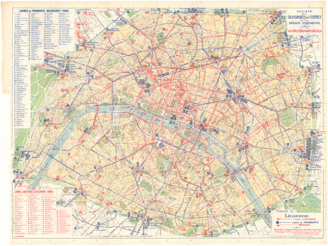 Paris, France Transit System Map 4th Edition