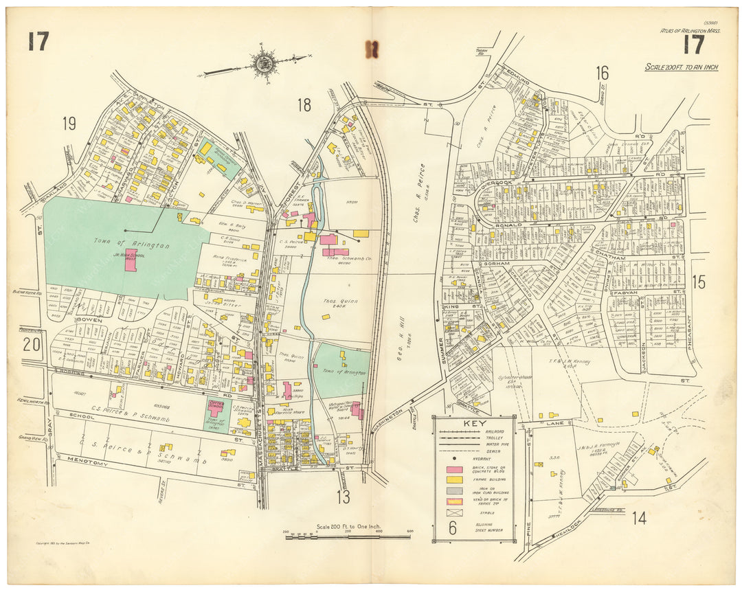 Arlington, Massachusetts 1923 Plate 017