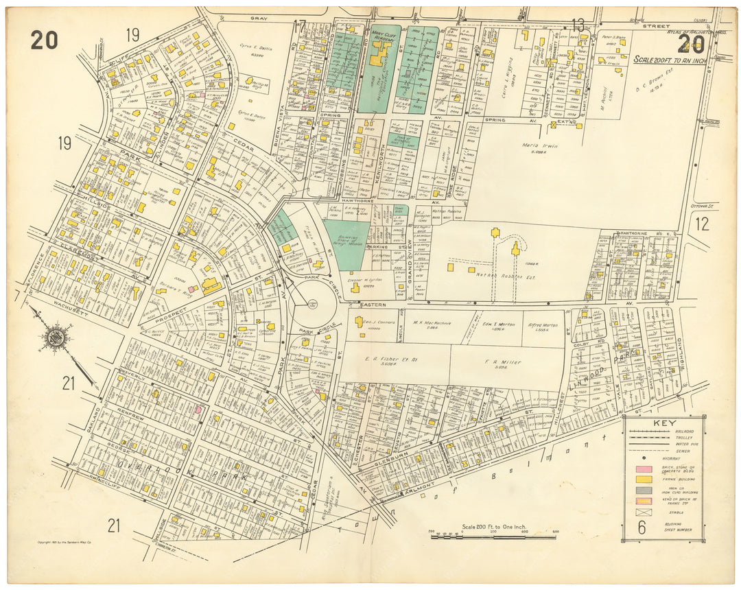 Arlington, Massachusetts 1923 Plate 020