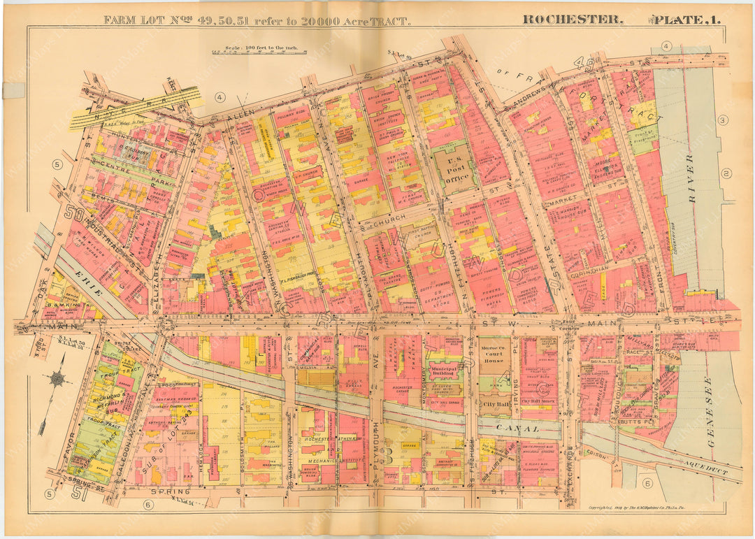 Rochester, New York 1918 Plate 001