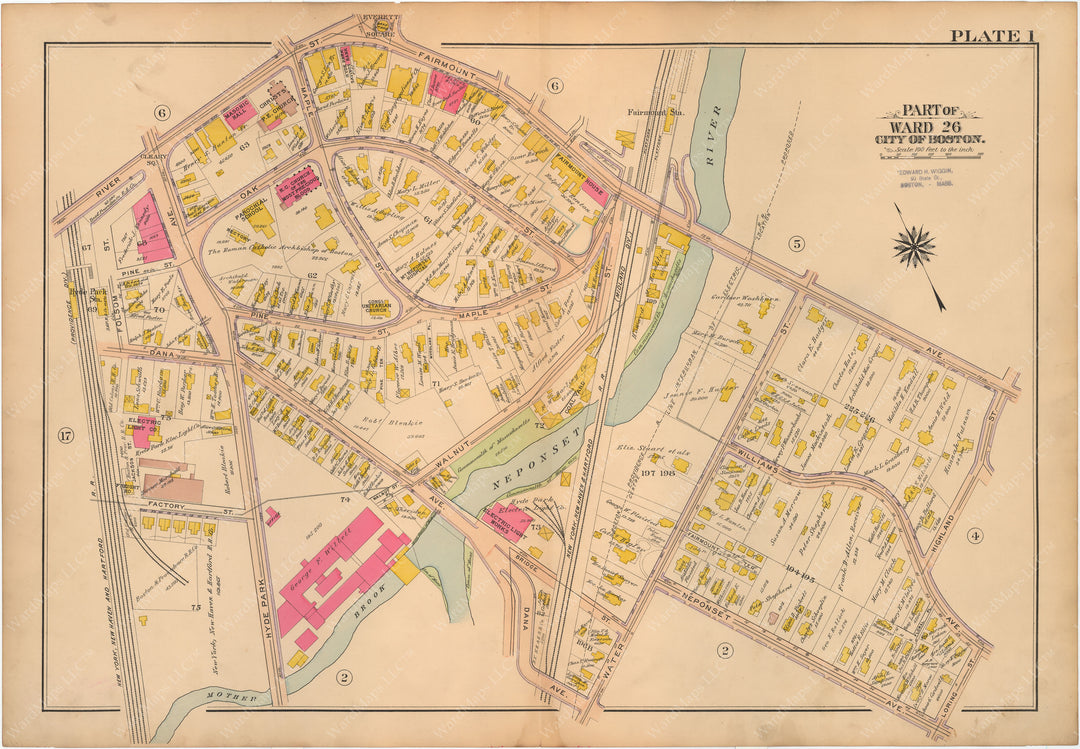 Hyde Park, Massachusetts 1912 Plate 001
