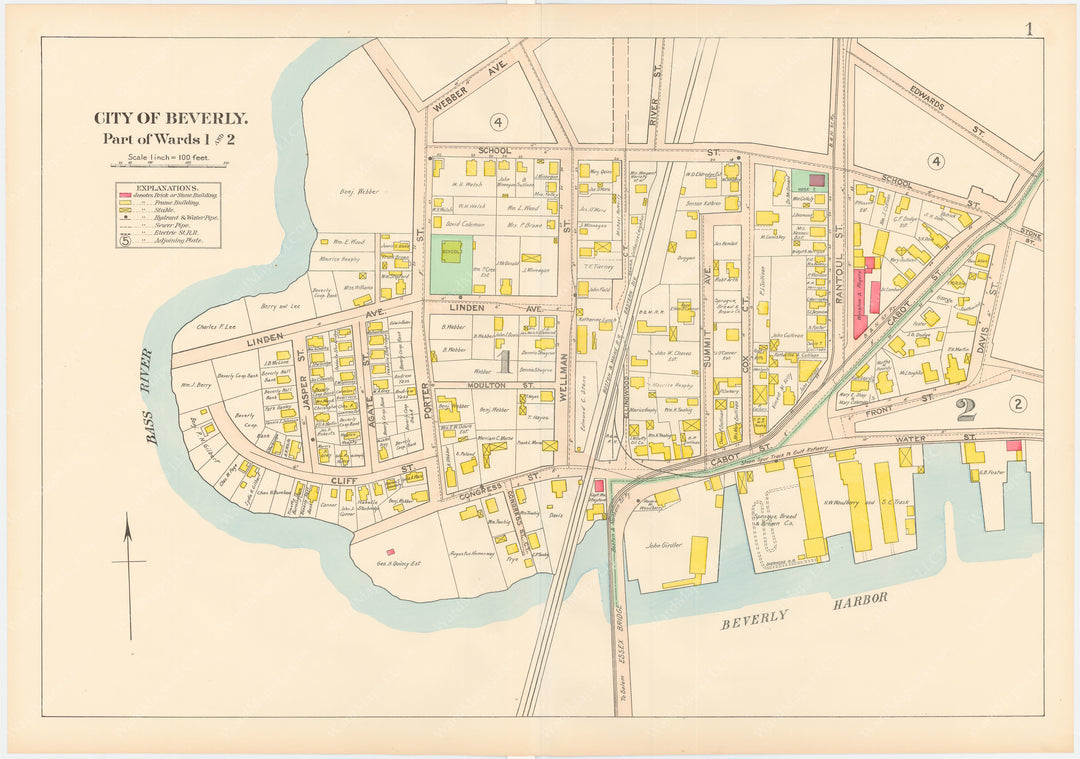 Beverly, Massachusetts 1907 Plate 001