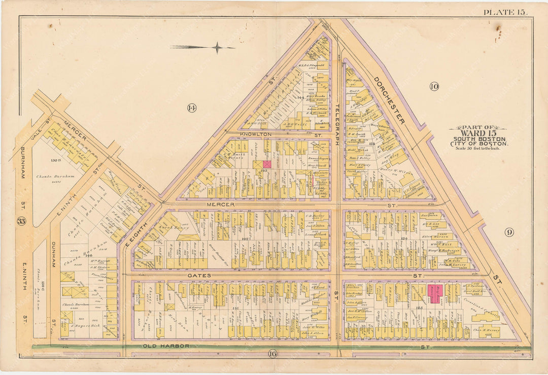 South Boston, Massachusetts 1891 Plate 015