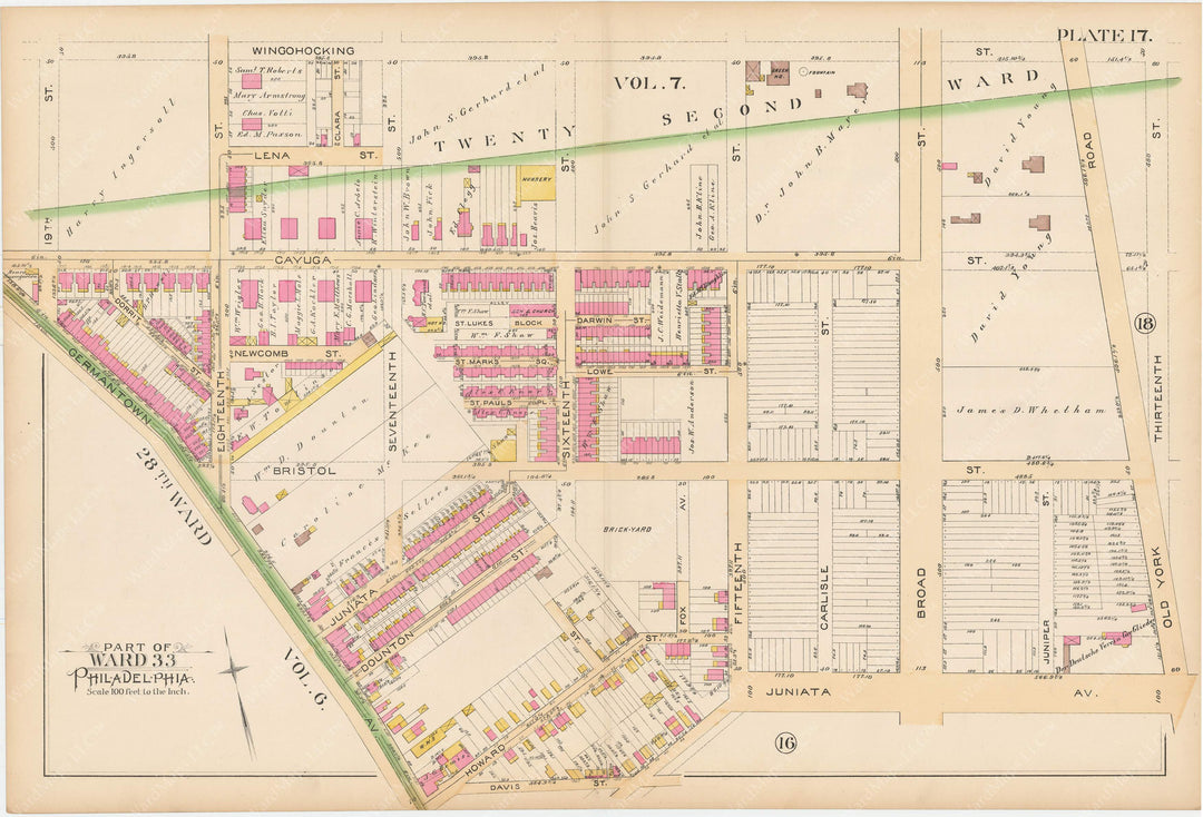 Philadelphia, Pennsylvania 1891 Plate 017
