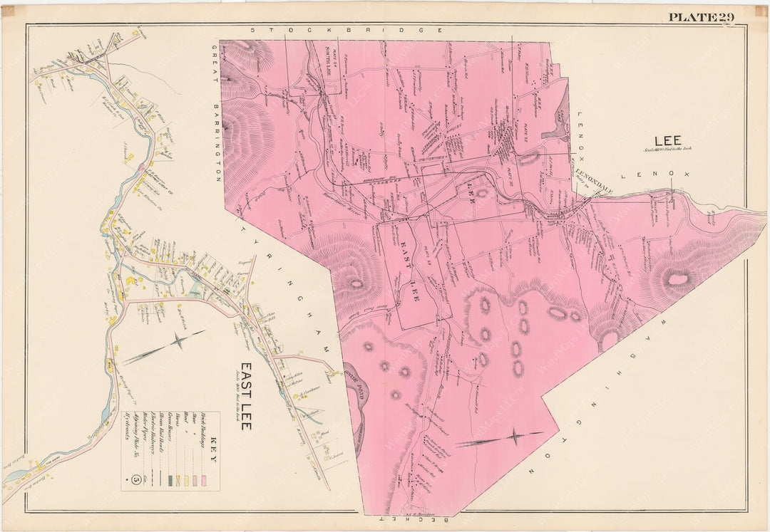 Berkshire County, Massachusetts 1904 Plate 029: Lee