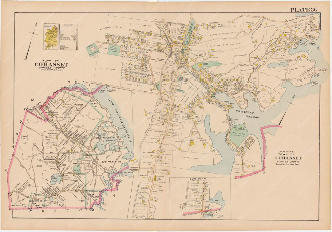 Plymouth County, Massachusetts 1903 Plate 036: Cohasset