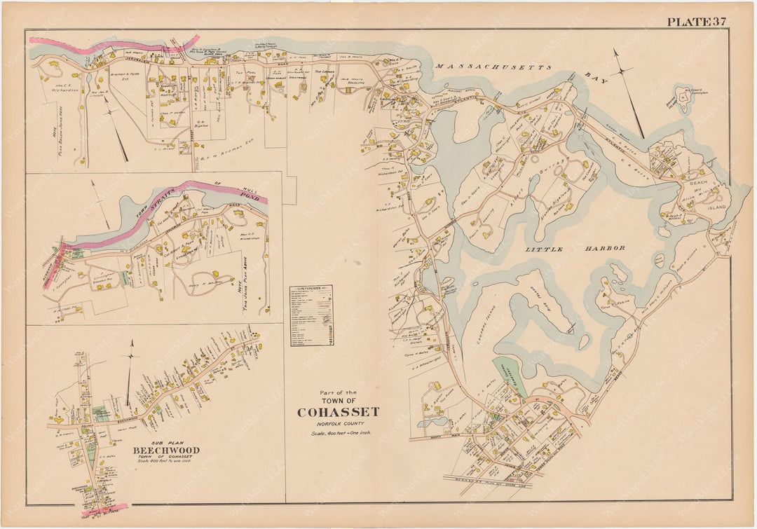 Plymouth County, Massachusetts 1903 Plate 037: Cohasset