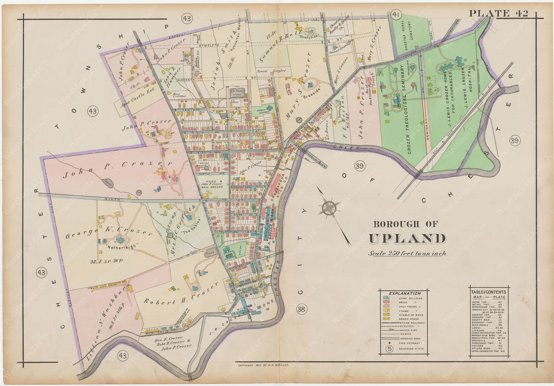 Delaware County, Pennsylvania, Vol. 2, 1913 Plate 042: Upland