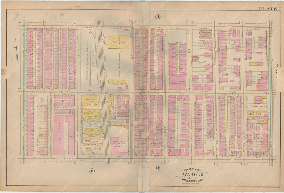 Philadelphia, Pennsylvania 1886 Plate I