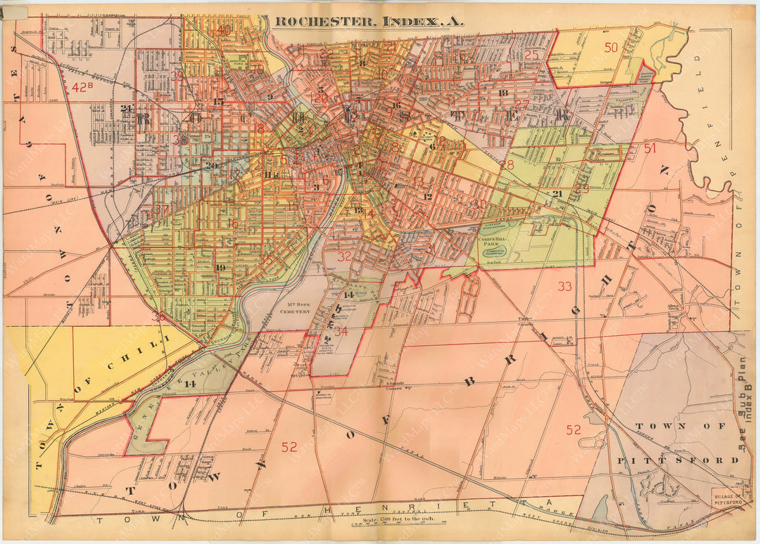 Rochester, New York 1918 Index Map A