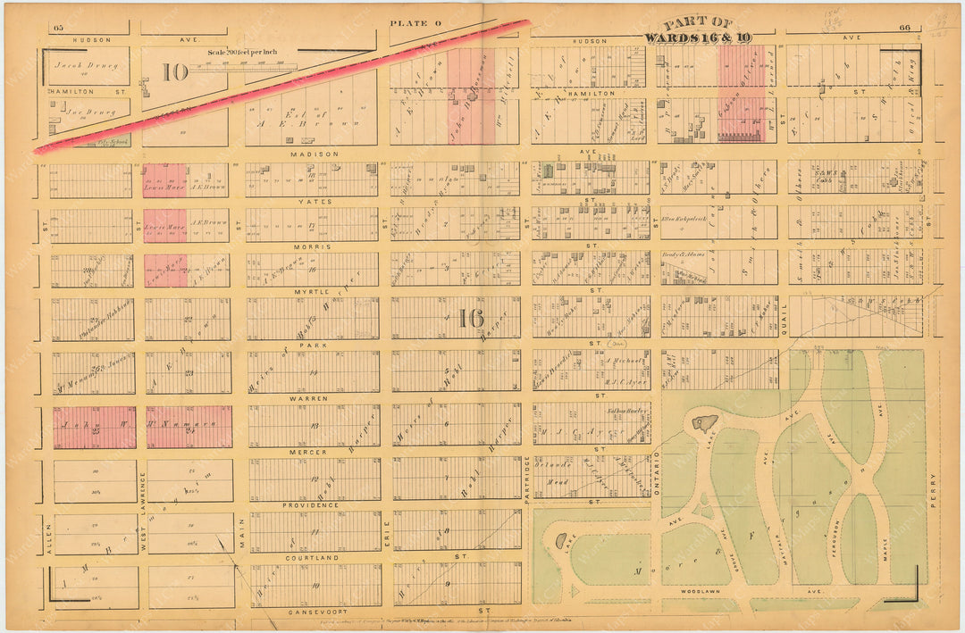 Albany, New York 1876 Plate O