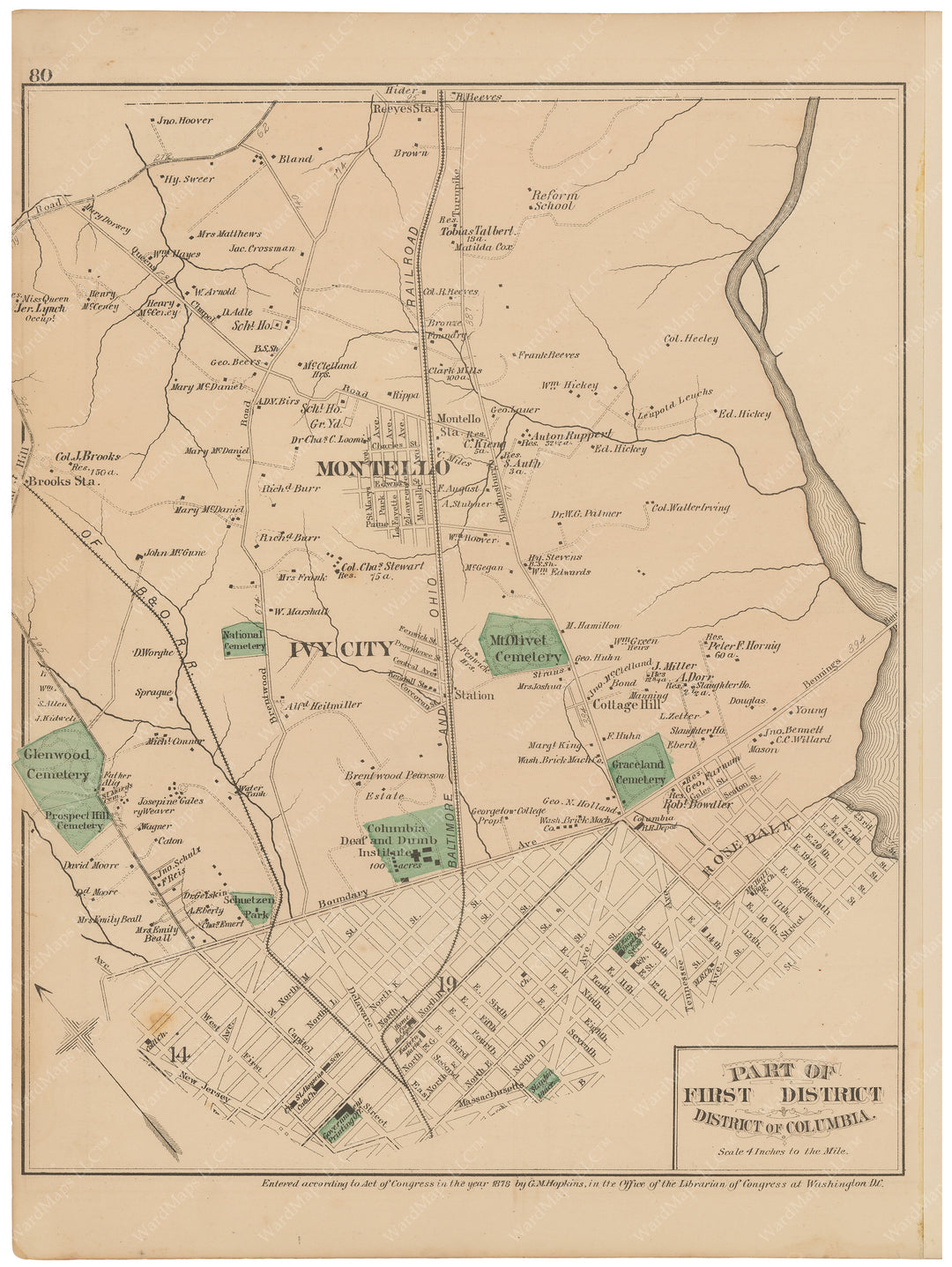 Part of First District, Washington D.C. 1878