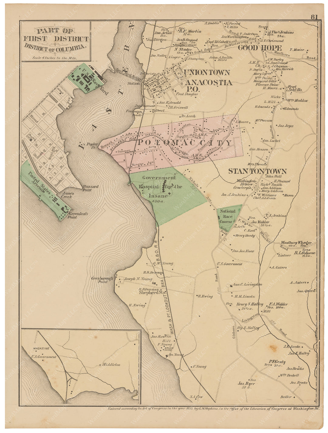 Part of First District, Washington D.C. 1878