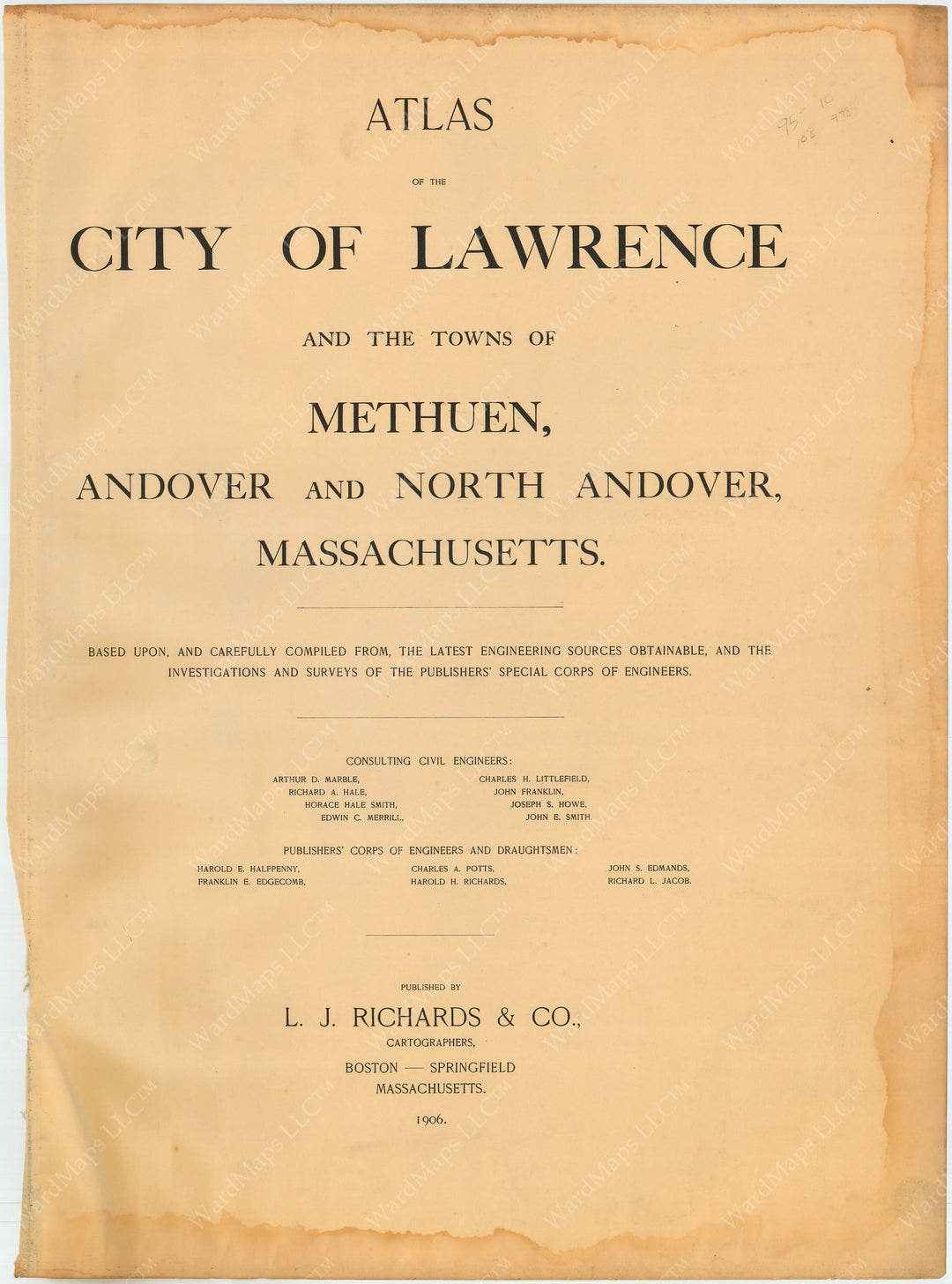 Lawrence, Massachusetts 1906 Title Page