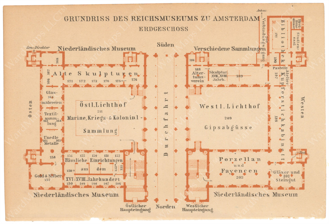 Amsterdam, Netherlands 1914: Rijksmuseum (Ground Floor)